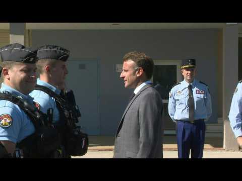 Macron visits new gendarmerie brigades in South-west France