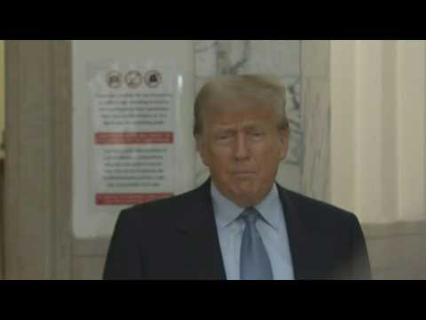 Donald Trump arrives at court for civil fraud trial