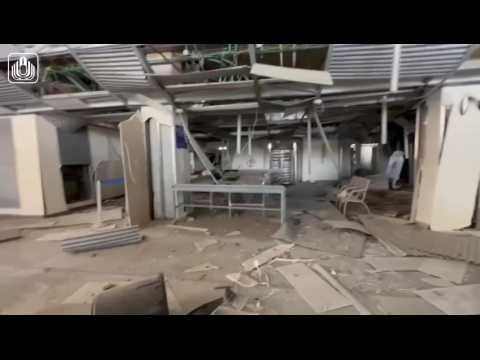 Israeli defence ministry footage of damaged Erez border crossing