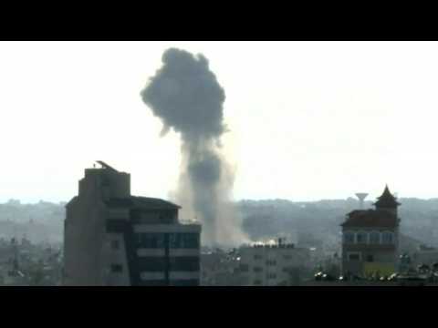 Smoke billows following strike on Rafah in southern Gaza