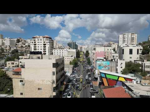 Palestinians throw stones at Israeli forces following rally in Hebron