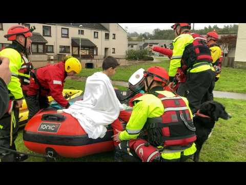 Residents trapped in homes as Storm Babet floods eastern Scotland