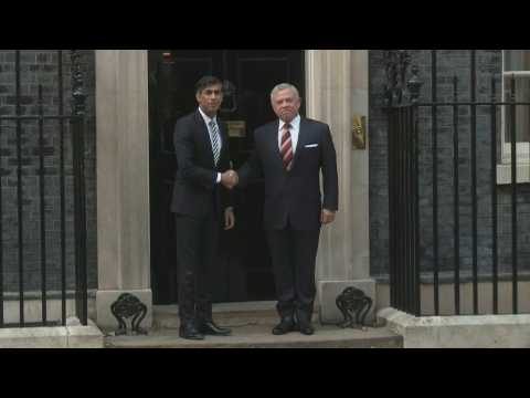 Jordanian King Abdullah II welcomed by PM Rishi Sunak at Downing Street