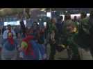 Rugby fans arrive at stadium ahead of France v. South Africa