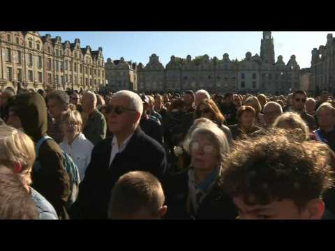 France: hundreds pay tribute to slain teacher in Arras