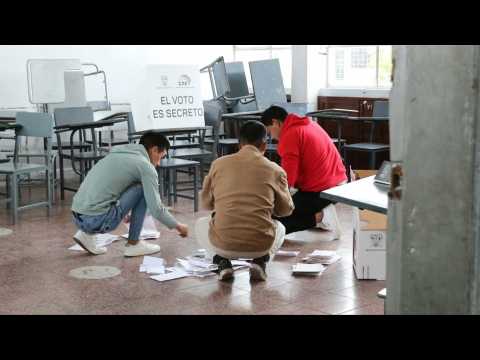 Vote counting begins as polls close in Ecuador