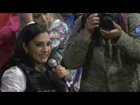 Running mate of Ecuador's president-elect greets supporters in Quito