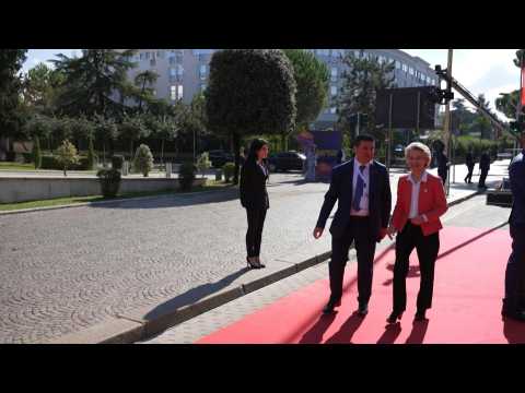 EU officials arrive at the Berlin Process Leaders Summit in Tirana