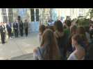 Minute's silence in Bordeaux for teacher stabbed to death in Arras