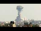 Smoke billows following Israeli air strikes on Rafah in southern Gaza Strip
