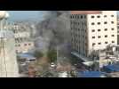 Aftermath of an Israeli airstrike on Rafah, southern Gaza Strip