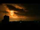Rockets fired from Gaza City are intercepted by Israel's Iron Dome defence system
