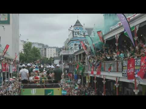 Thousands celebrate Springboks Rugby World Cup win in Cape Town