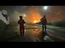 Spain: Firefighters battle wildfire in Valencia province