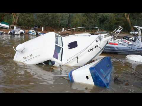 Storm Ciaran leaves trail of destruction in southern Corsica