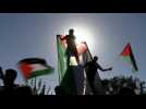 Pro-Palestinian protesters march to the Israeli embassy in Athens