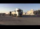 Images show aid trucks entering city of Rafah in southern Gaza Strip