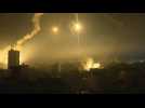 Flares light up night sky over Gaza City overnight