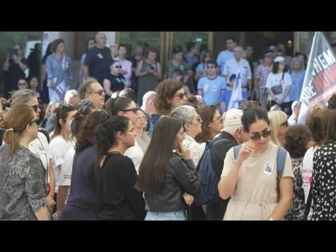 A minute's silence in Tel Aviv a month after Hamas attack