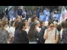 A minute's silence in Tel Aviv a month after Hamas attack