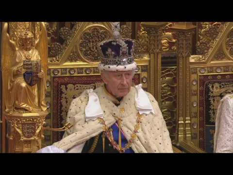 King Charles III arrives in UK parliament