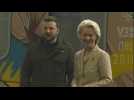 Ukraine: EU leader von der Leyen attends award ceremony with Zelensky