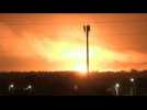 Massive explosions over Northern Gaza, seen from Israel