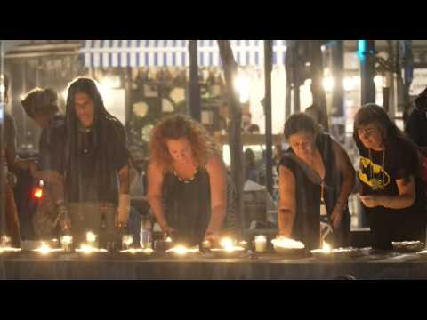 Candles lit for victims of Hamas attacks in Israel's Tel Aviv
