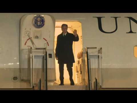 Images of US Secretary of State Antony Blinken landing in Seoul, South Korea