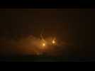 Flares over northern Gaza seen from Israel's Sderot