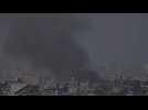 Smoke rises over northern Gaza as seen from Israel's Sderot