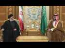 Saudi prince, Iran president hold first meeting since rapprochement