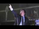 Argentina president-elect Milei celebrates victory with supporters
