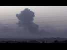 Smoke billows from the northern Gaza Strip on eve of ceasefire