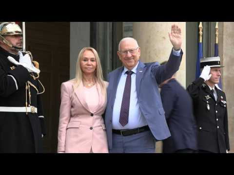 Former Israeli President Reuven Rivlin received at the Elysee in Paris