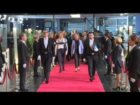 French PM Borne greeted by EU Parliament President in Strasbourg