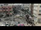 Drone images show daily life in Khan Yunis, southern Gaza Strip