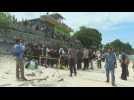 Rohingya refugees stranded on Indonesia beach