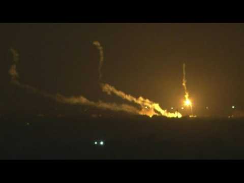 Smoke rises following Israeli raids on Rafah and Khan Yunis