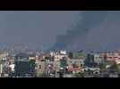 Smoke billows in Khan Yunis after Israeli strikes