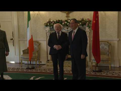 Chinese Premier Li Qiang meets Irish President Higgins