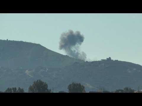 Smoke billows after Israeli strikes on southern Lebanon