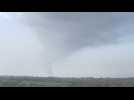 Smoke billows as strikes hit Gaza, seen from Israel