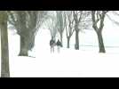 heavy snowfalls increase over North of France