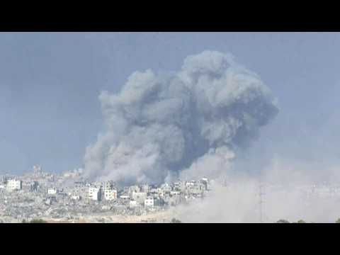 Smoke billows from central Gaza as Israel strikes after Hamas hostage threat