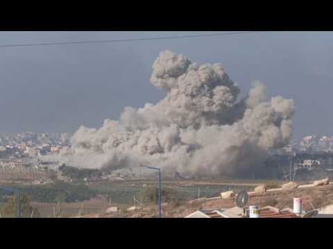 Smoke over northern Gaza, seen from Israel's Sderot