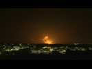 Flares, explosions in northern Gaza seen from Israel's Sderot