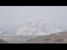 Large smoke cloud rises from Beit Hanoun in northern Gaza, seen from Israel