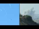 Helicopter fires flares as strike hits Israeli side of border with Gaza