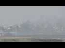 Smoke billows over northern Gaza, seen from Israeli border